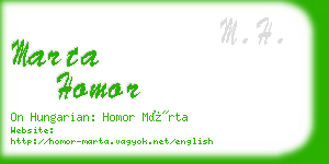 marta homor business card